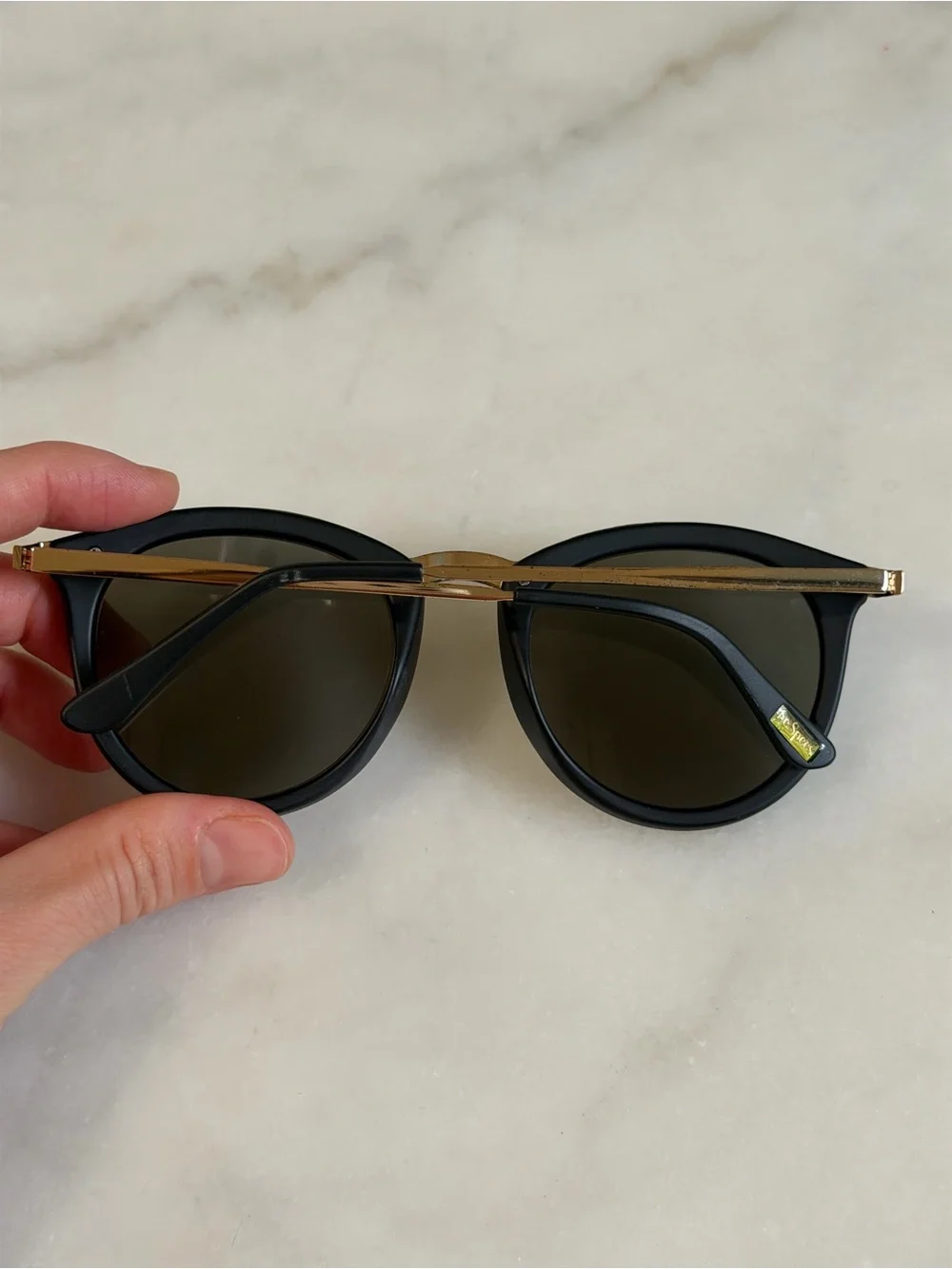 Le Specs no smirking matte black-gold Sunglasses